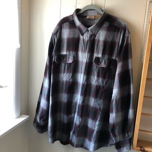 * BLUE STREAM B&W Plaid L/S Men’s Size 3XL Shirt